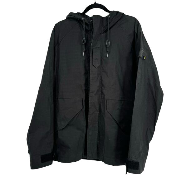 Alpha Industries ECWCS W3X Wax Utility Jacket M-65 Double Zipper Black Mens M